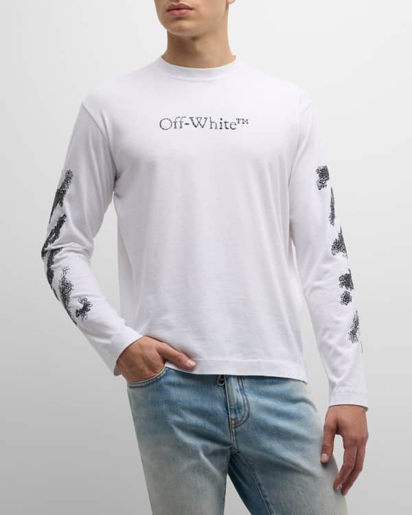 Valentino Garavani Men's Sheer Silk Chiffon T-Shirt | Neiman Marcus