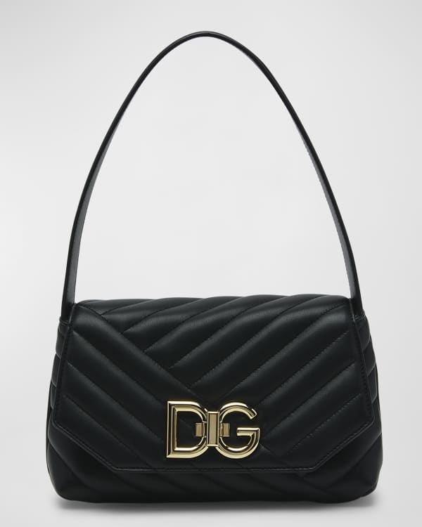 Dolce & Gabbana Green Quilted Nappa Leather Large Devotion Shoulder Bag