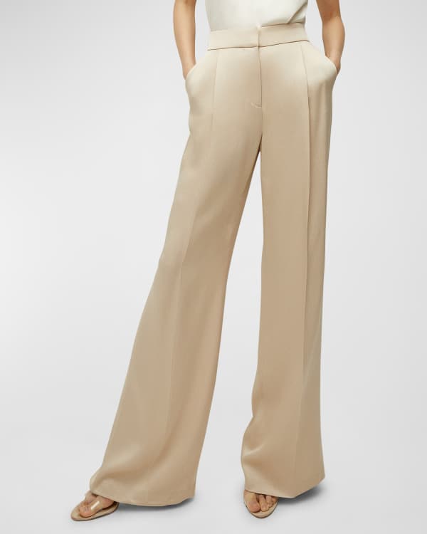 Apiece Apart Suerte Wide-Leg Striped Cotton-Linen Pants | Neiman