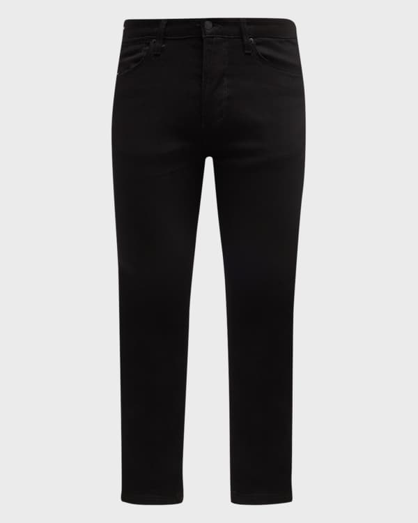 Amiri Men's Staggered Leather Logo Skinny Jeans | Neiman Marcus
