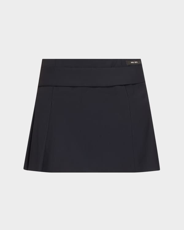ALICE + OLIVIA Joss Leather Mini Skirt | Neiman Marcus