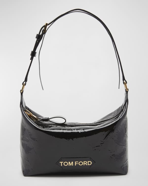 Label Mini Patent Leather Shoulder Bag in Black - Tom Ford