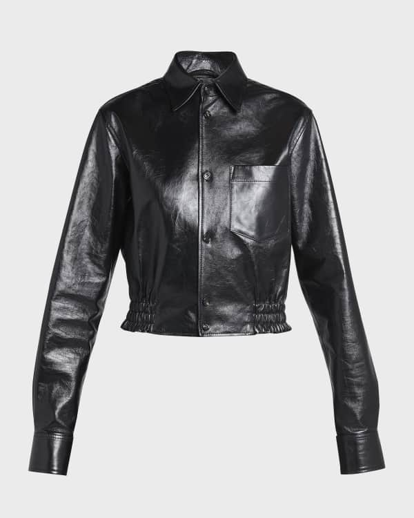 The Ziggy Jacket in Black Leather with Studs– KHAITE