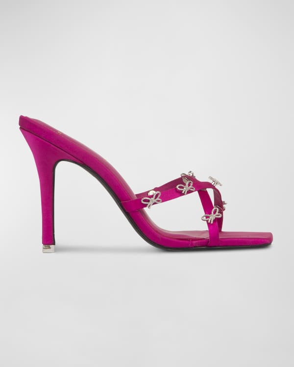 TAMIA METALIC PINK SPIRAL HEEL STRAPPY SANDAL – NOIR Footwear