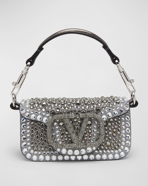 VALENTINO GARAVANI: Locò bag with sequins - Nude