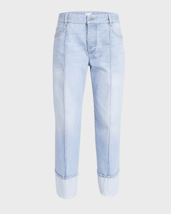 Anagram high-rise wide-leg jeans in blue - Loewe