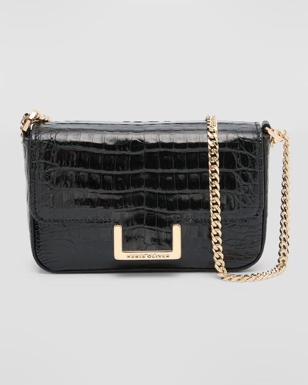 Jet Set Medium Crocodile Embossed Leather Crossbody Bag