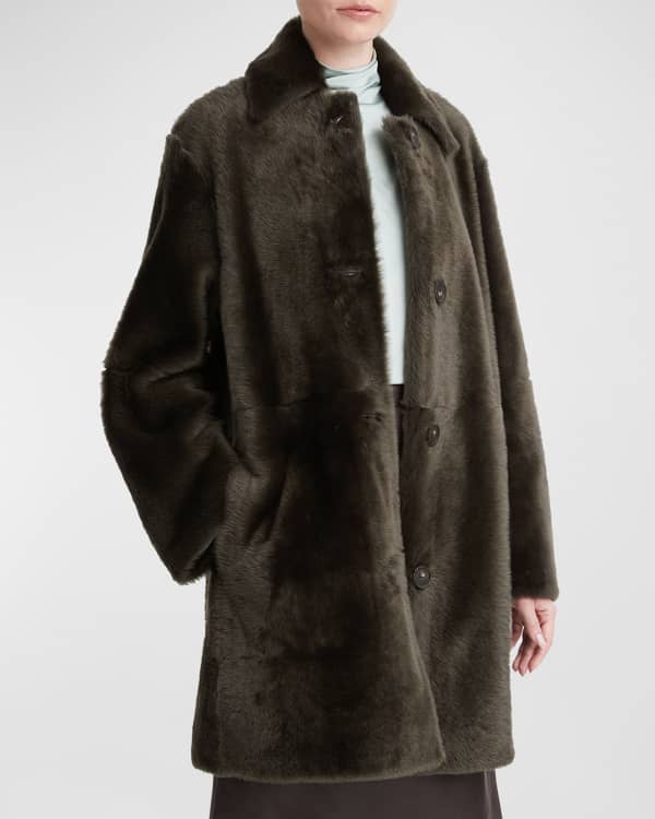 Shop 7 For All Mankind Faux Fur Short Wrap Coat