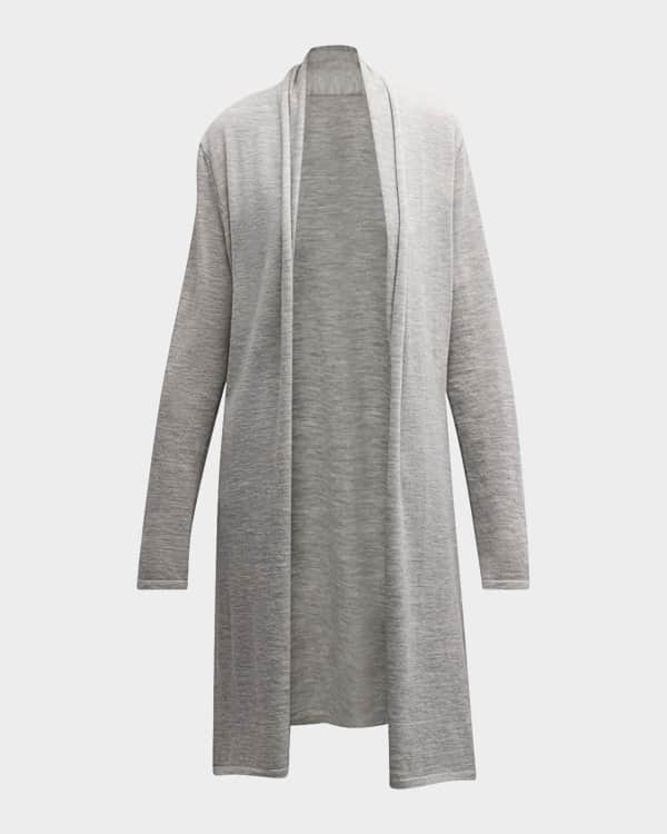 Neiman Marcus Cashmere Collection Feather Cuff Long Cashmere