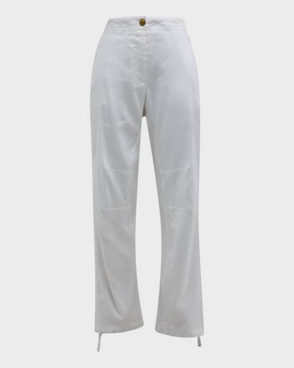 Lafayette 148 New York Sullivan Straight-Leg Silk-Linen Pants