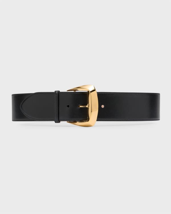 Carolina Herrera Snake Skin Wide-Buckle Belt | Neiman Marcus