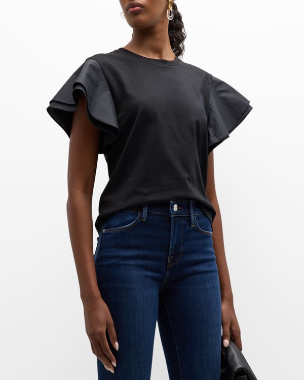 SPANX, Tops, Spanx The Perfect Short Sleeve Crew Neck Top