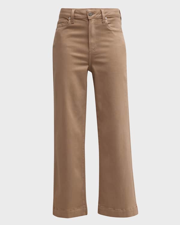 J Brand Joan High Rise Cropped Wide Leg Jeans w Patch Pockets