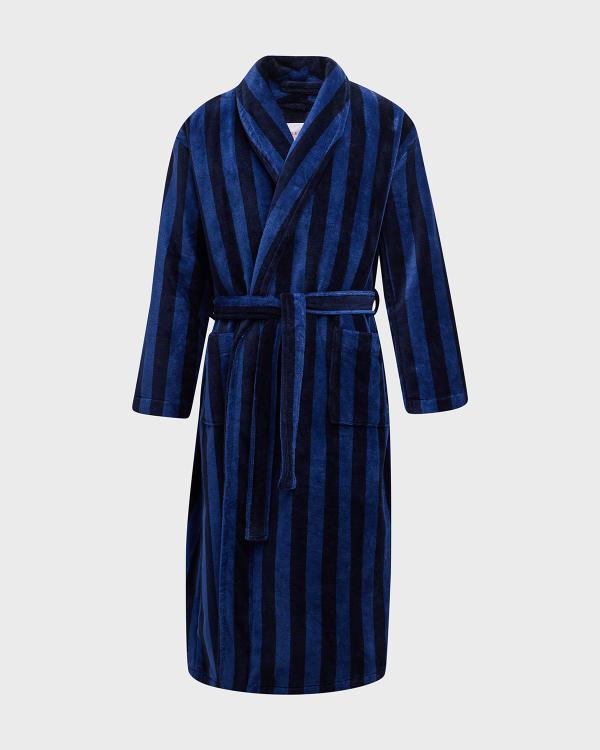 mens jersey dressing gown Derek Rose Men's Basel 1 Robe w/ Piping satin A-line outfit