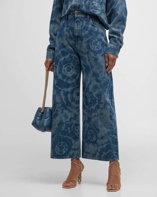 Triarchy Ms. Ava Cloud-Stitch High Rise Barrel Leg Jeans