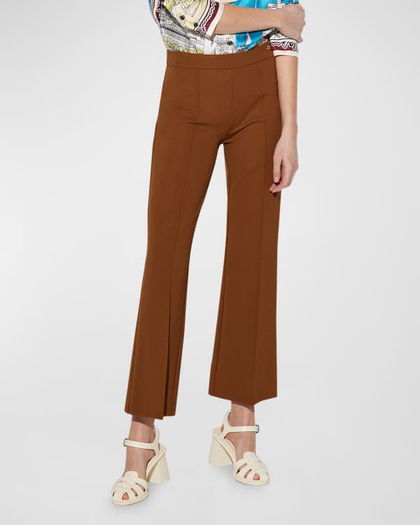 A.L.C. Brooklyn Flared Pinktuck Ankle Pants