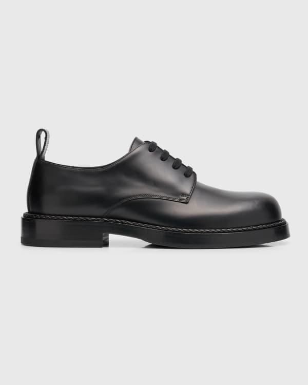 Alexander McQueen Men's Metal Spike Toe Leather Derby Shoes | Neiman Marcus