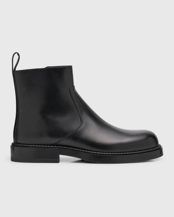 Manolo Blahnik Men's Delsa Leather Chelsea Boots | Neiman Marcus