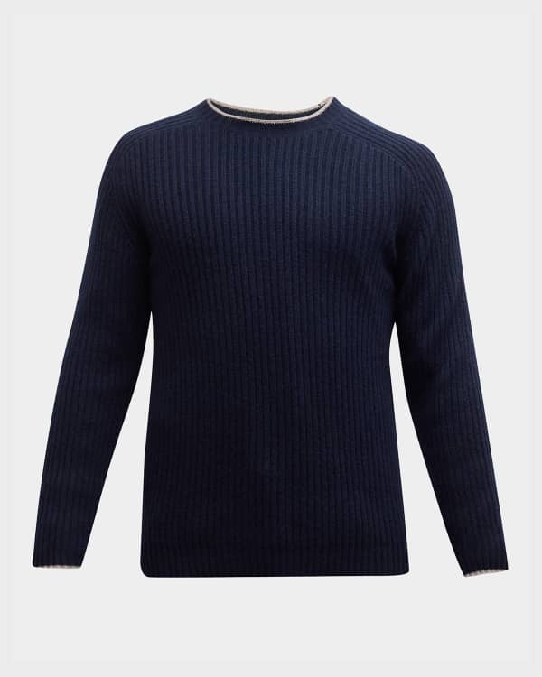 Extra-Fine Men's Silk Cashmere Mock Turtleneck