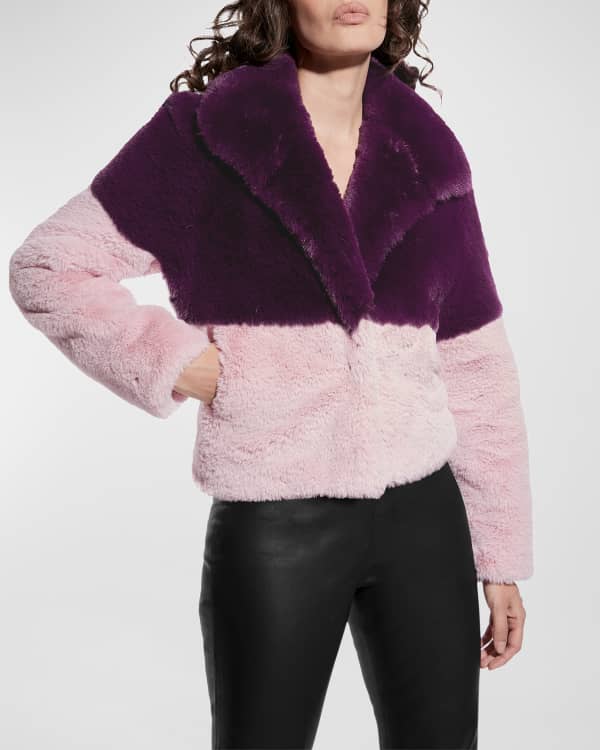 A.W.A.K.E. MODE Padded Faux Fur Belted Coat