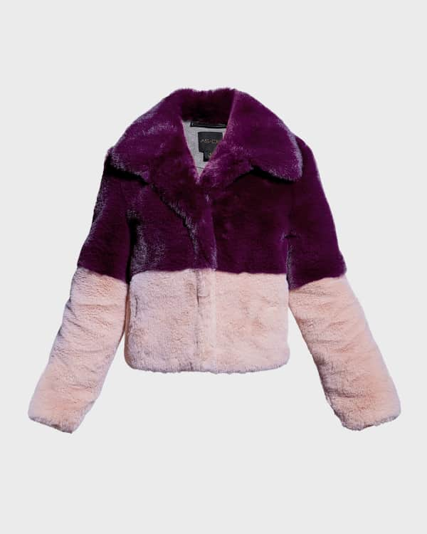 A.W.A.K.E. MODE Padded Faux Fur Belted Coat