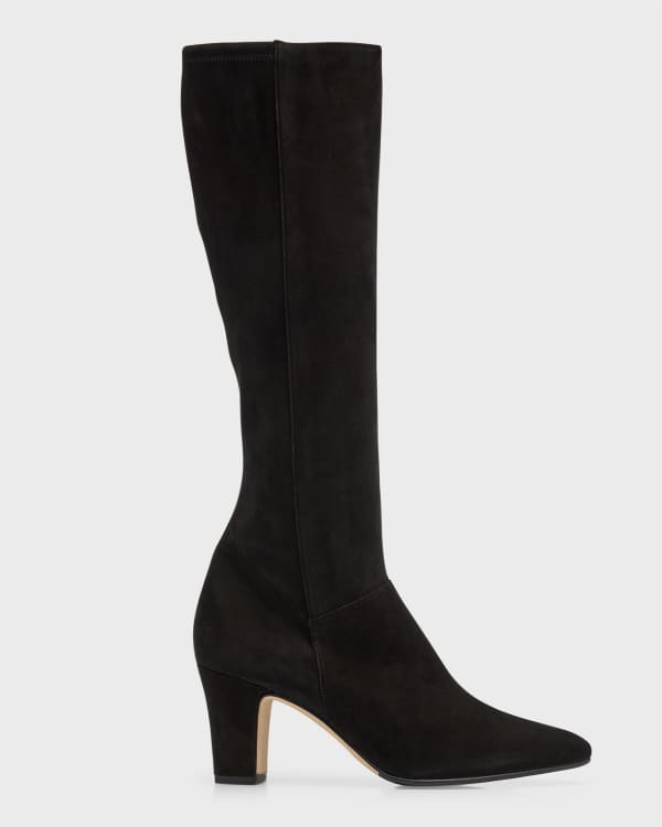 Manolo Blahnik Pascalare 30mm Over The Knee Boot Black Neiman