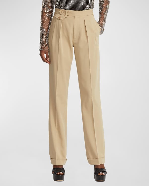 Jil Sander Satin Straight-Leg Pull-On Trousers | Neiman Marcus