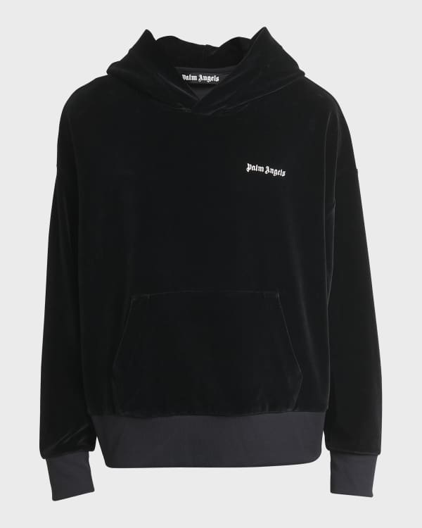 Palm Angels Wolf Print Cotton Hoodie Black Neiman Marcus