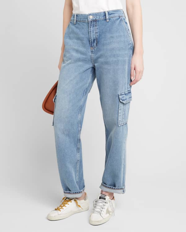 MOTHER The Pony Boy Ankle Fray Cuffed Jeans Neiman Marcus