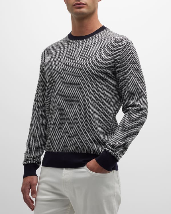 Giorgio Armani Men's Seamless Diamond-Stitch Sweater