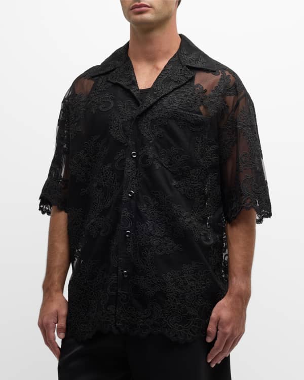 Buy Amiri Paint Splatter Bowling Shirt 'Brown/Orange' - PS22MSS034