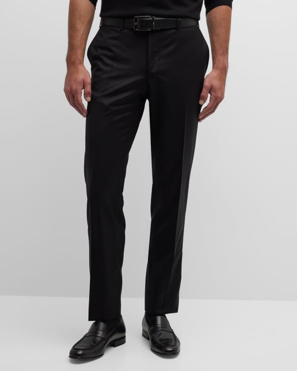 Canali Men's Wool-Stretch 5-Pocket Trousers | Neiman Marcus