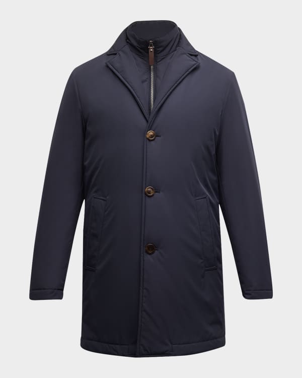 Canali Men s Covered Placket Button Front Car Coat Neiman Marcus