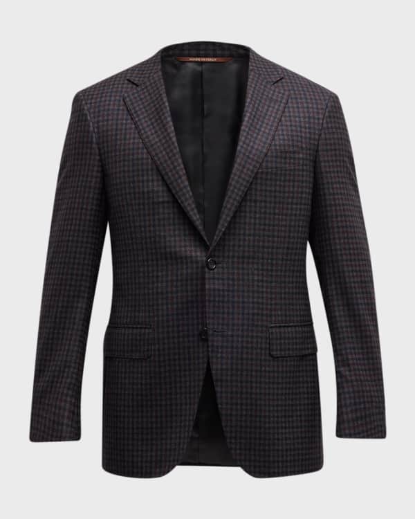 Canali Men s Check Wool Sport Jacket Neiman Marcus