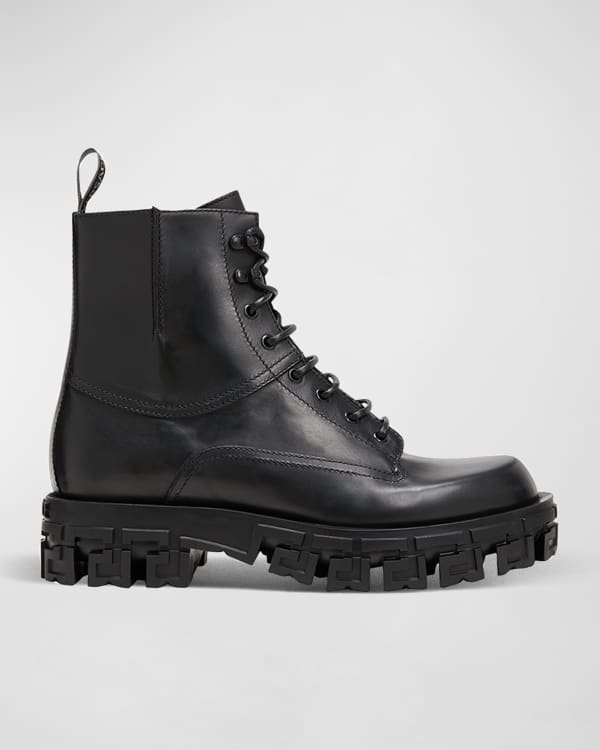 Givenchy Men's Terra Leather Lace-Up Ankle Boots | Neiman Marcus