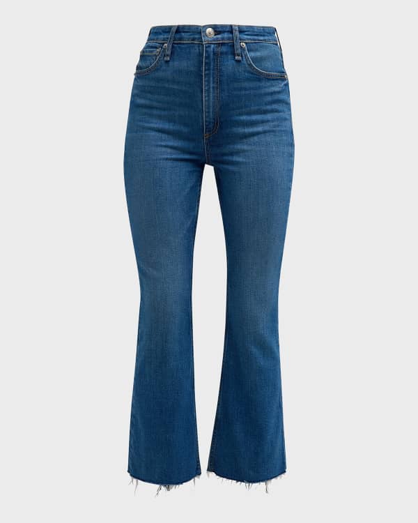 Emporio Armani High-Rise Cropped Flare Jeans | Neiman Marcus