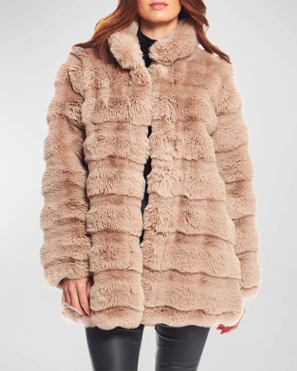 FAUX FUR CROPPED JACKET - LIMITED EDITION - Light beige