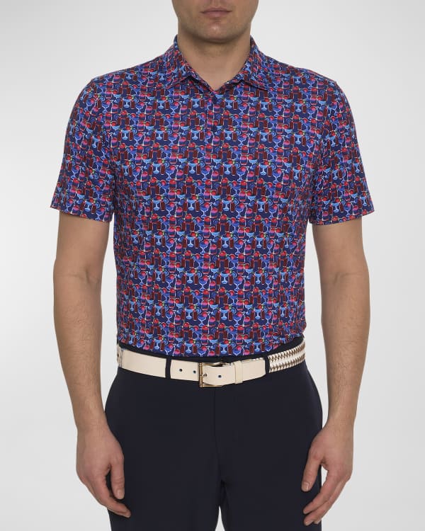 Theory Men's Ronan Structured Knit Polo Shirt | Neiman Marcus