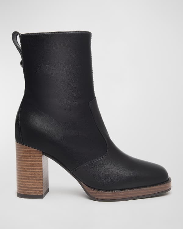 PAIGE Frances Woven Leather Ankle Booties | Neiman Marcus
