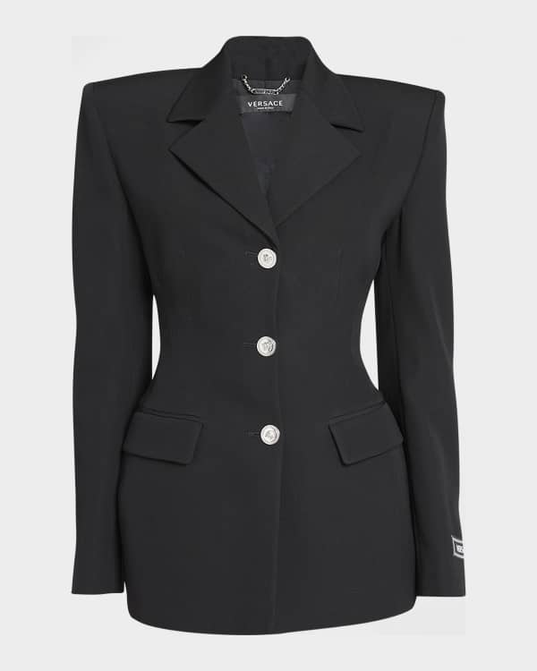 Alexander mcqueen grain de poudre wool blazer discount