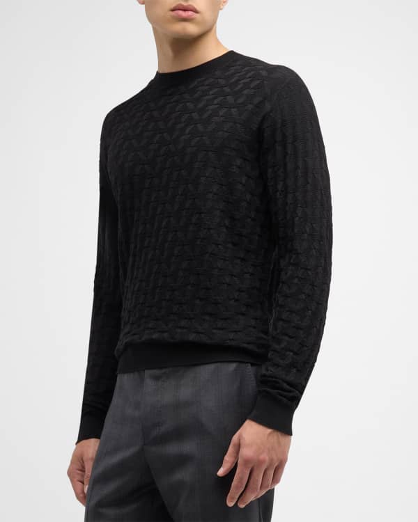 Louis Vuitton Blue Wool Blend Long Sleeve Sweater sz L