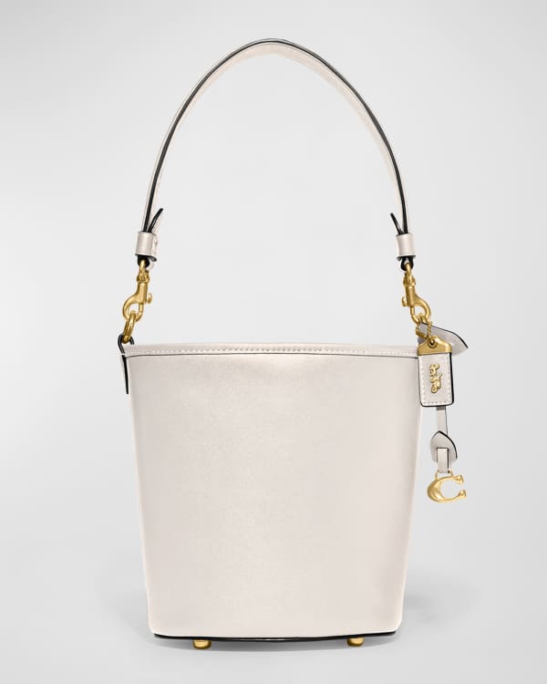 TORY BURCH T MONOGRAM FIL COUPÉ BUCKET BAG , HAZELNUT, STYLE 137236