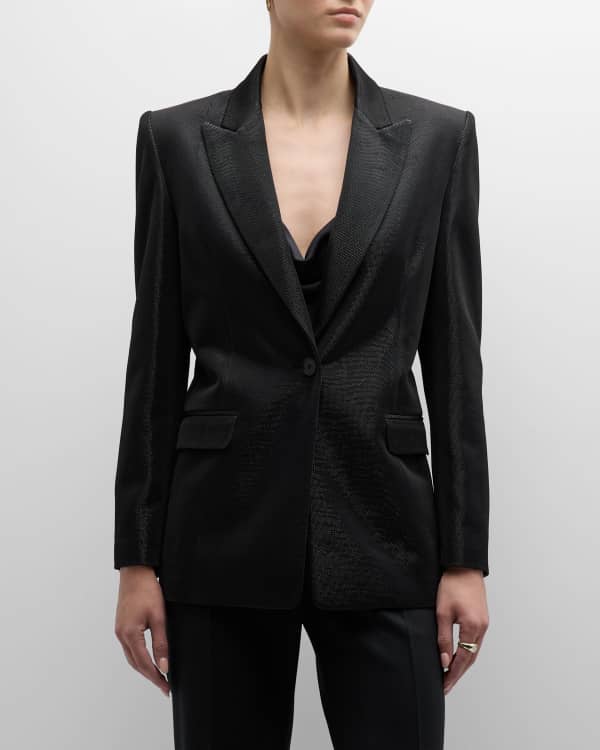 Iro Barrett Long Sleeve Fur Trim Leather Jacket Black Neiman Marcus