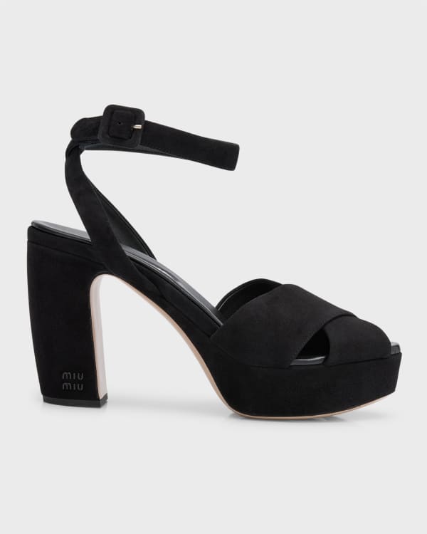 Miu miu black sandals sales