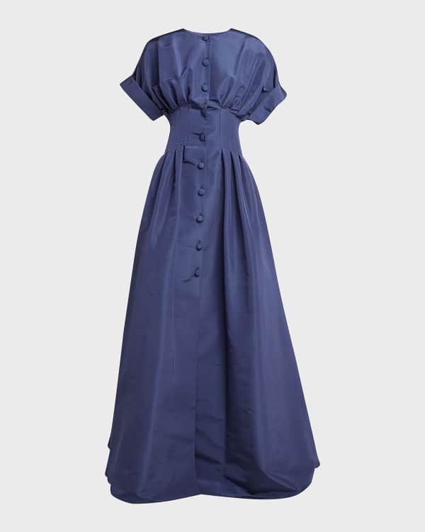 Carolina Herrera Draped Strapless Column Gown With Gathered
