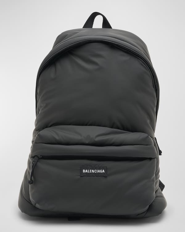 Grainy Leather Rocco Backpack in Black - Men