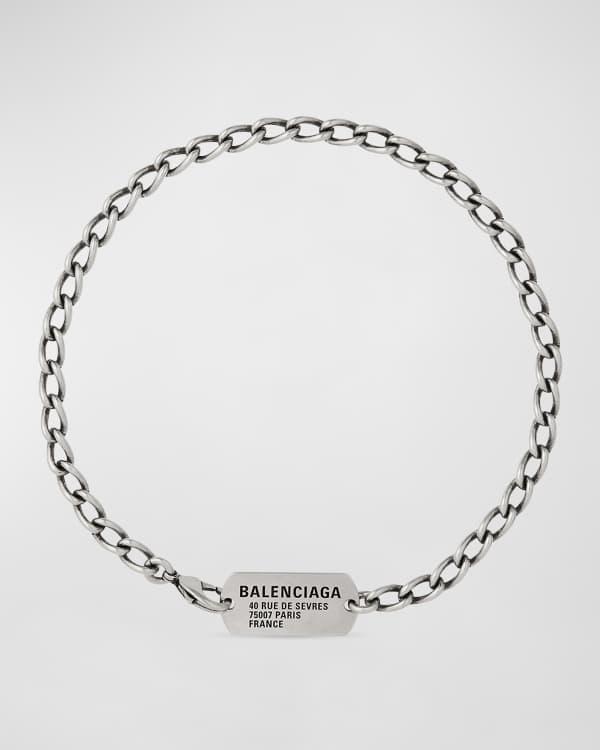 Balenciaga B Chain Thin Necklace | Neiman Marcus 