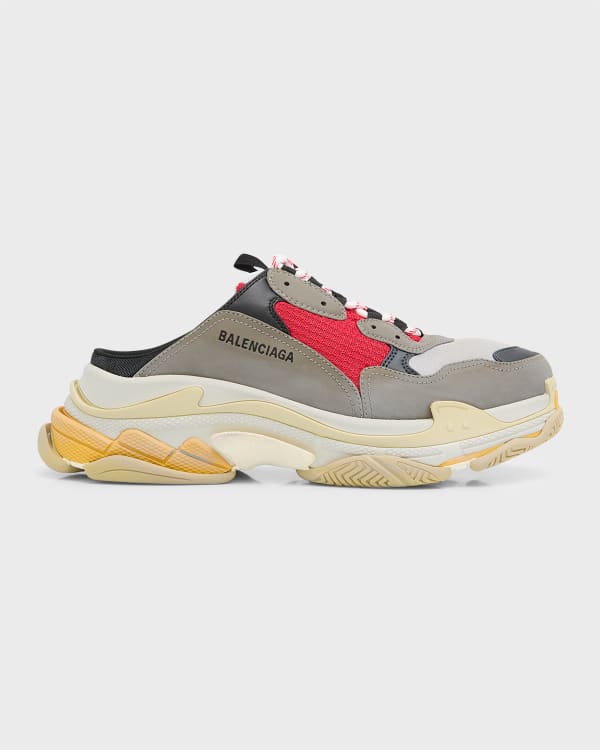 Balenciaga Men's Triple S Clear-Sole Sneakers | Neiman Marcus