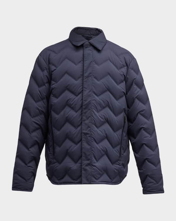 Brunello Cucinelli Men's Quilted Nylon Shirt Jacket | Neiman Marcus
