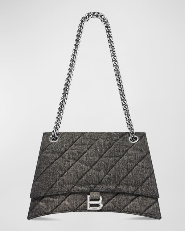 Balenciaga Crush Large Crinkled Leather Chain Shoulder Bag | Neiman Marcus